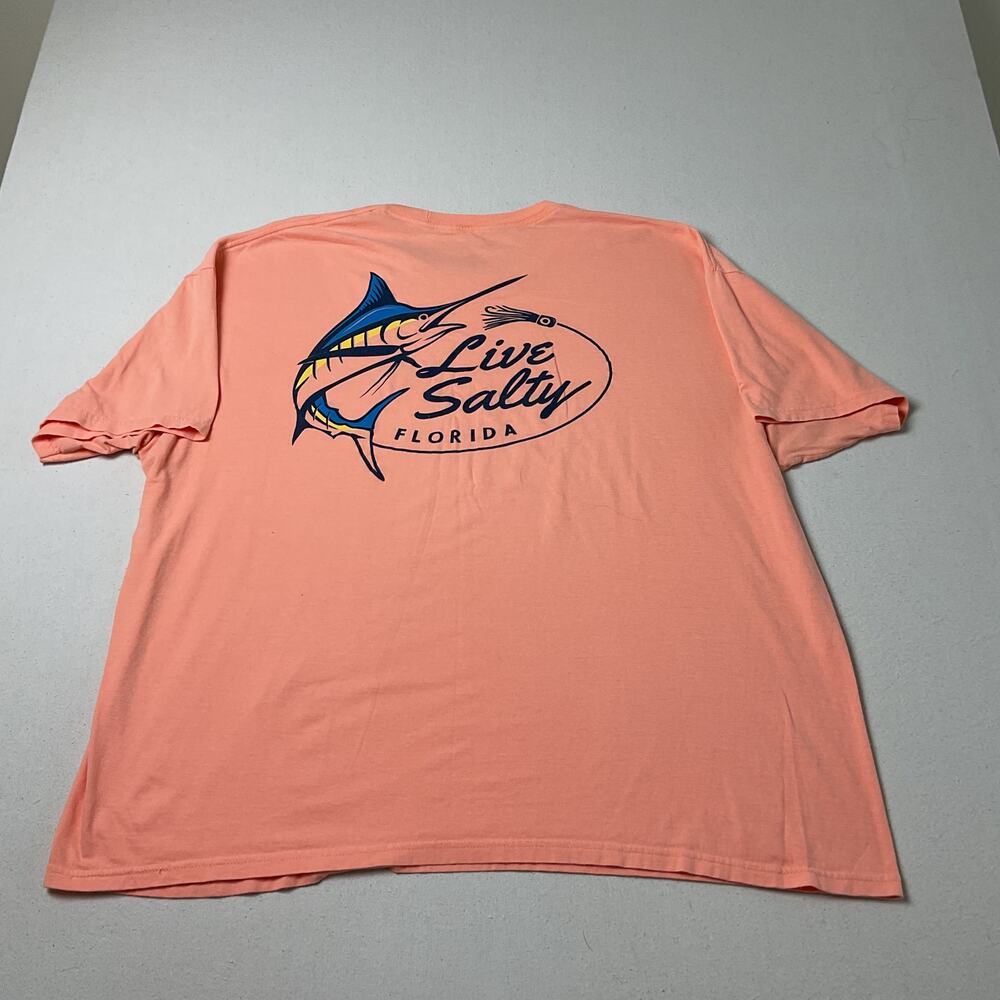 Salt Life Peach Short Sleeve Graphic T Shirt Adult 2XL